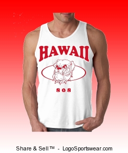 HAWAII 808 MUSCLE TANK TOP (WHITE) Design Zoom